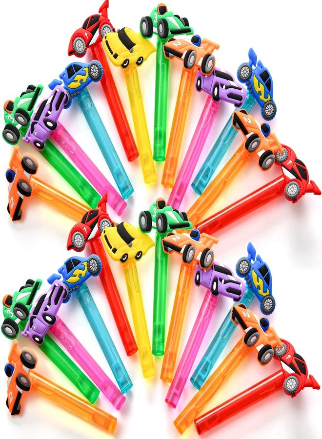 Winrayk Race Car Party Favors, 24Pcs Cars Themed Mini Bubble Wands for Kids Bubbles Bulk with Detachable Topper (6 Styles & Colors), Summer Pool Beach Birthday Supply Goody Bag Stuffer Classroom Prize - Image 1